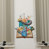 WALL STICKERS Интерьерные наклейки на стену для декора дома, декоративная самоклеящаяся наклейка для украшения интерьера детской комнаты, набор #5, Виноградова Ксения