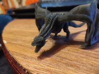 Фигурка Виверны(чёрный дракон) с размахом крыльев 14см. игровая модель распечатана на 3D принтере из смолы #8, Анна О.