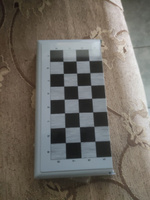 Настольные классические игры "Шашки-Шахматы" в пластиковой коробке 2 в 1 (серые) Десятое королевство #59, Виктория А.