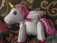 Подарочный набор "Единорог" в подарок для девочки на день рождения. Рюкзак с игрушкой, ожерелье и браслет, сережки и кольца, расческа, ободок, заколки, шарик. #61, Марал П.