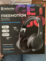 Наушники беспроводные большие Defender FreeMotion 595, Bluetooth, microSD, MP3 плеер, AUX кабель #60, Дарья С.