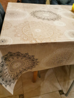 Скатерть клеенка на стол в кухню L'CADESI FLORISTA, размер 130х165 см, из ПВХ #8, Роман Х.