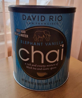 Пряный черный чай латте David Rio/Дэвид Рио Chai Elephant Vanilla с ванилью (с медом, со специями: кардамон, корица, имбирь и гвоздика), без глютена и лактозы, масала, 398г. #36, Svetlana D.