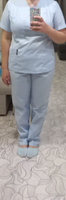 Медицинский костюм женский с брюками стрейч мед одежда форма 01 Голубой Размер 52 MEDFUL01STRLBLLBL52 #107, Алия V.