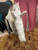 Мягкая игрушка-обнимашка кот батон 110 см, серый #37, Наргиза Б.