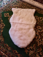 Коврик-шкура белый из искусственного меха 60х90 см / Декоративный пушистый коврик из шкуры В стиле IKEA / В гостиную В спальню как в Икея #45, Марина К.