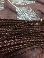 Канекалон для волос, пряди для плетения косичек, цвет темный шоколад, длина 130 см #55, Ксения П.