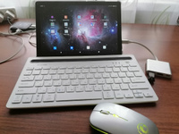Компактная Bluetooth-клавиатура со встроенным аккумулятором (Lithium 230mAh) и подставкой под планшет/телефон JETACCESS SLIM LINE K3 BT, белый #36, Евгений Б.