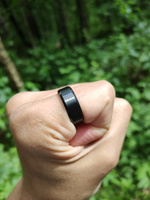 Кольцо черное унисекс, ширина 8 мм, размер 20 #29, Роман В.