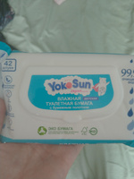 Влажная детская туалетная бумага YokoSun, 252 шт (6 уп * 42 шт) #57, гузель С.
