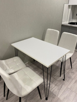 стулья для кухни, 4 шт. OKC - 1225 белый, со спинкой #27, Анастасия К.