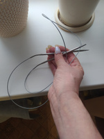 Спицы для вязания круговые на тросиках с иглой в комплекте, длина 120 см, диаметр 4 мм #9, Елена К.