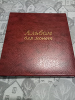 Подарочный альбом нумизмата, монетница для коллекционирования на 380 монет или банкнот, купюр (диаметр до 38 мм), 253х238 мм, коричневый, Остров Сокровищ #6, Тая