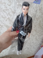 Шарнирная кукла мальчик Модный Кен в черной кожаной куртке с замком, 30 см, кукла мужчина, друг Барби #59, Елена И.