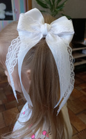 Бантики с кружевом для волос на резинке белые #21, Александра Б.