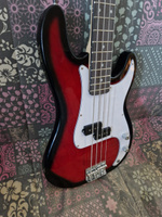 Красная Бас-гитара Precision Bass Jordani PB-10 RDS #13, Иван И.