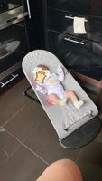 Кресло-качалка, Шезлонг для новорожденных GOOD LUCK (завод BLANTEK) серый + дуга с игрушками #1, Лейла Ч.