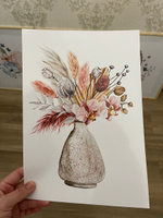 Набор интерьерных постеров "Живописные цветы" 3 штуки, размером 30х42 см в стиле Минимализм (в подарочном тубусе) #3, Анна П.