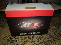 Мотард шлем эндуро ATAKI JK802 кроссовый мотошлем с визором RAMPAGE М(57-58) глянцевый #16, Николай М.