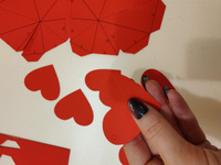 Подарочный набор для творчества бумажный 3д конструктор, полигональная модель оригами Сердце #14, Мария Ш.
