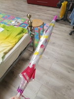 Зонт детский прозрачный трость для девочек полуавтомат #6, Валерия А.