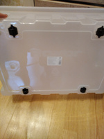 Контейнер для хранения на колесиках, ящик для хранения вещей 58х39х18 35л, прозрачный #64, Н Б.