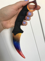 Деревянный нож VozWooden Керамбит Мраморный градиент КС ГО / Karambit Marble Fade CS GO #60, Анна К.