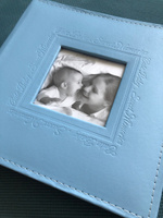 Фотоальбом Brauberg Cute Baby на 200 фото 10х15 см, под кожу, бумажные страницы, синий #138, Ольга К.