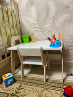 Растущий стульчик и стол-мольберт для детей Белый (комплект парта и стул, парта-мольберт детский) #4, Анна Б.