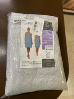 Набор для бани и сауны женский махровый Bio-Textiles (полотенце-накидка, чалма, рукавица), 3 предмета, 100% хлопок, цвет: светло-серый, размер XL-3XL #15, Ирина Б.