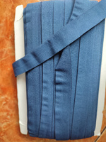Резинка для шитья бельевая окантовочная 20 мм длина 50 метров матовая цвет синий сапфир эластичная для одежды, белья, рукоделия #9, Ирина Р.