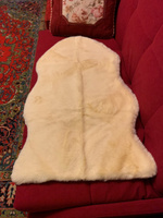 Коврик-шкура молочный из искусственного меха 60х90 см / Декоративный пушистый коврик из шкуры В стиле IKEA / В гостиную В спальню как в Икея #78, Ольга К.