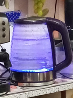 Чайник электрический LUMME LU-158 стеклянный с подсветкой , темный топаз #6, Людмила Г.