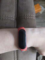 Нейлоновый ремешок для фитнес браслета Xiaomi Mi Band 5-6-7 / Спортивный браслет для умных смарт часов / Тканевый ремень для фитнес трекера на липучке / Радужный #30, Наталья Т.