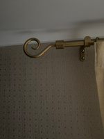 Карниз для штор телескоп однорядный (1 ряд) металлический с кольцами 300 см Крючок золото ARTTEX #62, Анастасия Соина