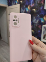 Чехол для Xiaomi Redmi Note 10 Pro / чехол на редми нот 10 про силикон матовый розовый #10, Ирина Ш.