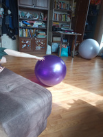 Фитбол, гимнастический мяч для занятий спортом, фиолетовый, 45 см антивзрыв #65, Максим В.