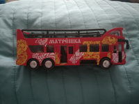 Машинка игрушка детская для мальчика Двухэтажный Автобус Технопарк детская модель коллекционная 15 см #74, Катерина Г.