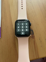 Cиликоновый ремешок для Apple Watch 42 44 45 49 мм, размер S/M, series 1-8 (для эпл вотч), пудровый, Bandside #92, Гульназ В.