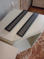 Вентиляционная решетка металлическая 80*480, черная, для мебели, кухни, цоколя, подоконника #6, дмитрий п.
