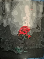 Картина по номерам "Роза", Холст на подрамнике, 40х50 см, Набор для творчества, Рисование, 40х50 см, Живопись "ТТ", с цветами #5, Анастасия Р.