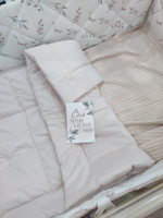 Одеяло стеганое в кроватку для новорожденного MamiBro, размер 90х110 см, 100% хлопок, бледно розовый #3, Алла А.