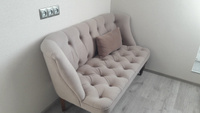 Brendoss Прямой диван, механизм Нераскладной, 150х70х83 см,бежевый, коричневый #27, Елена Б.