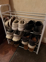 Полка для обуви, обувница, этажерка Homsu, 4 яруса, Белый #7, Алина Р.