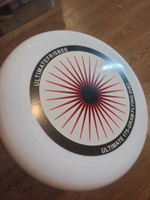 Летающая тарелка (диск), диаметр 27 см, фрисби с рисунком, для игр на улице, из термопластичного полиэтилена, белая #7, Андрей У.