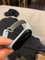Силиконовый ремешок для фитнес браслета Xiaomi Mi Band 3 и Mi Band 4 / Спортивный браслет для умных смарт часов / Сменный ремешок для фитнес трекера, Светло-голубой #27, Диана А.