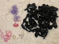 Воздушные шары "Черные", латекс, 25 см, 100 штук #166, Mohinur E.