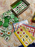 Детское лото "На ферме", развивающая настольная игра для малышей, учим животных, найди пару, в наборе 6 карточек и 48 фишек #2, Оксана А.