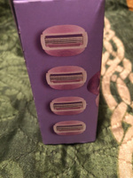 Cменные кассеты для женского бритвенного станка Gillette Venus Breeze  (cо встроенными полосками с гелем для бритья), 4 шт. #128, Анна М.