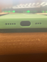 Силиконовый чехол для смартфона Silicone Case на iPhone 12 / Айфон 12 с логотипом, мятный #4, Константин П.